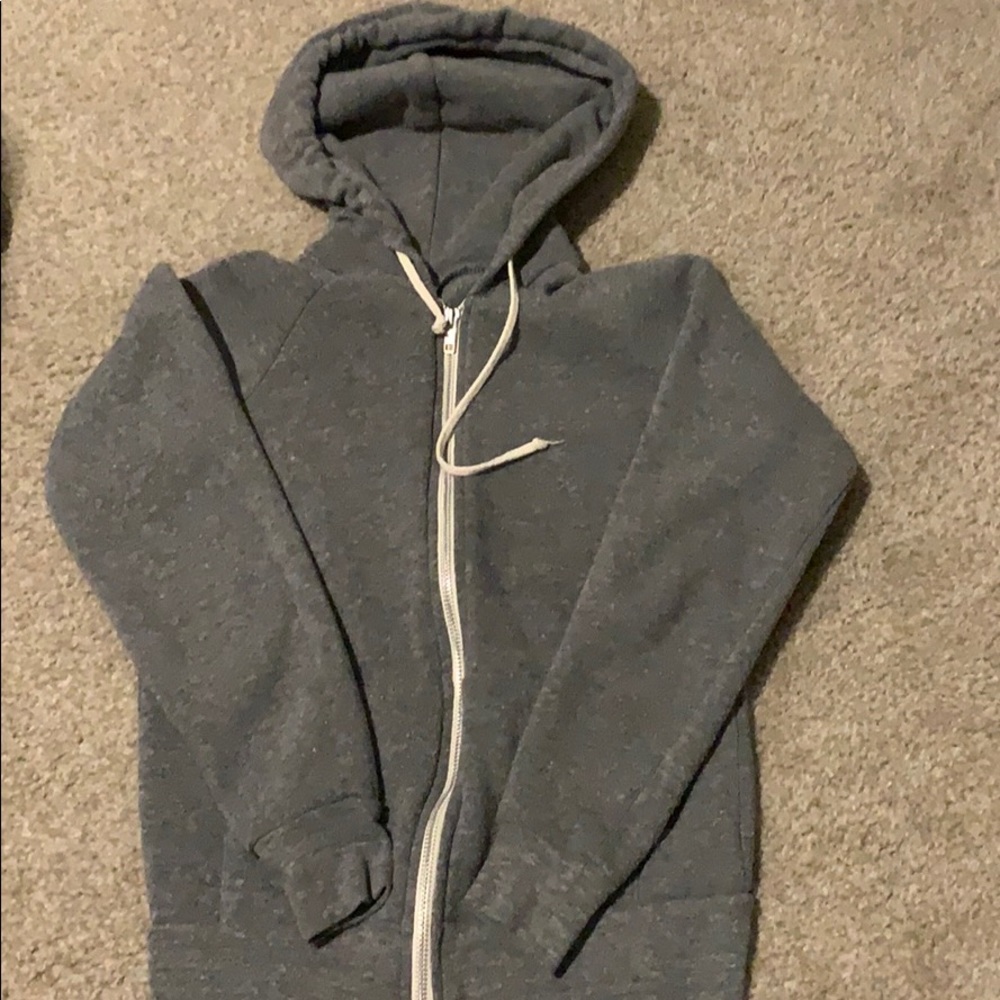 NORDSTROM ALTERNATIVE GRAY FLEECE ZIP UP